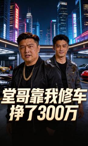 短剧《堂哥靠我修车挣了300万》海报