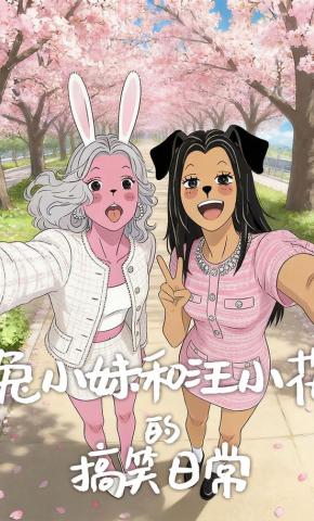 短剧《兔小美和汪小花的搞笑日常》海报