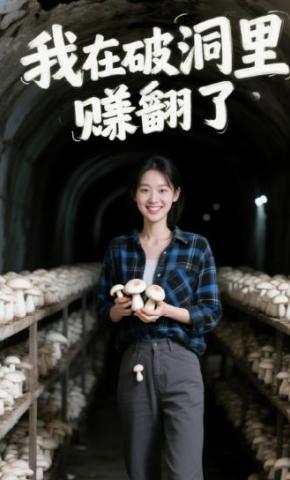 短剧《我在破洞里赚翻了》海报