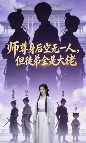 短剧《师尊身后空无一人，但徒弟全是大佬》海报