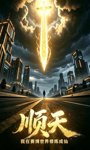 短剧《顺天：我在赛博世界修炼成仙》海报