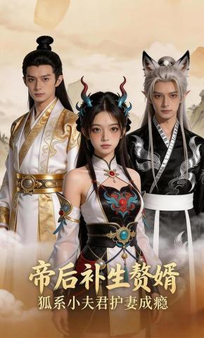 短剧《帝后补生赘婿，狐系小夫君护妻成瘾》海报