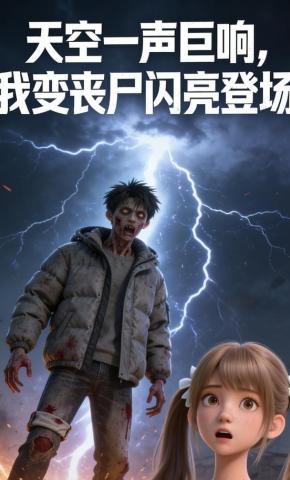 短剧《天空一声巨响，我变丧尸闪亮登场》海报