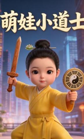 短剧《萌娃小道士》海报