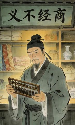 短剧《义不经商》海报
