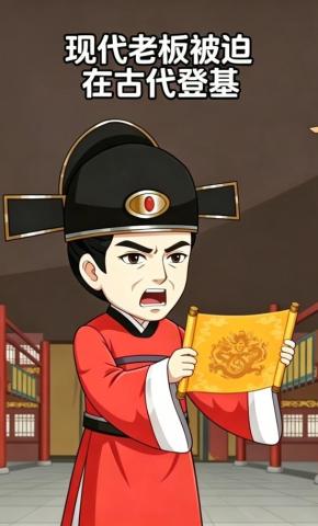 短剧《现代老板被迫在古代登基》海报