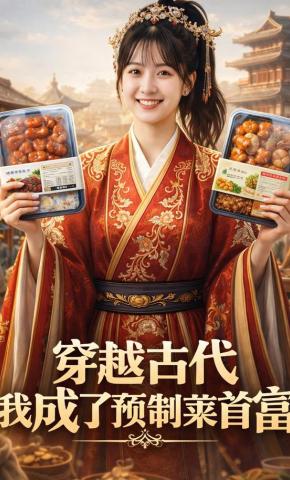 短剧《穿越古代我成了预制菜首富》海报