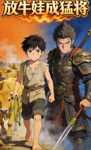 短剧《放牛娃成猛将》海报