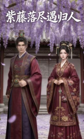 短剧《紫藤落尽遇归人》海报