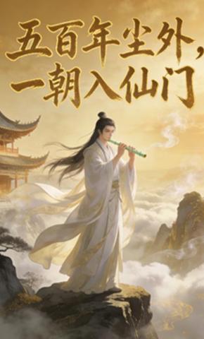 短剧《五百年尘外，一朝入仙门》海报