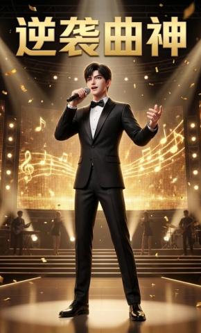 短剧《逆袭曲神》海报