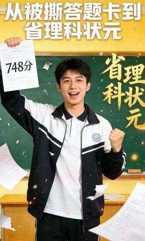 短剧《从被撕答题卡到省理科状元》海报