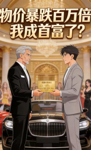 短剧《物价暴跌百万倍，我成首富了？》海报