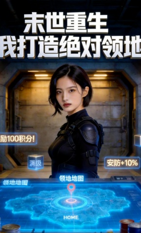 短剧《末世重生，我打造绝对领地》海报