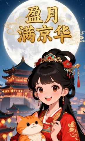 短剧《盈月满京华》海报