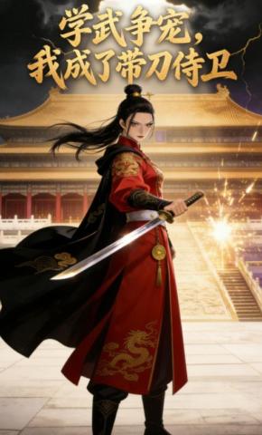 短剧《学武争宠，我成了带刀侍卫》海报