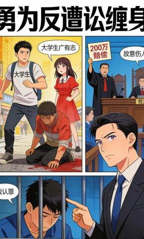 短剧《勇为反遭讼缠身》海报