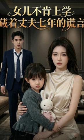 短剧《女儿不肯上学，藏着丈夫七年的谎言》海报