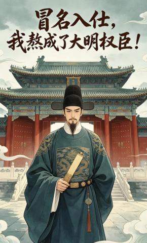 短剧《冒名入仕，我熬成了大明权臣!》海报