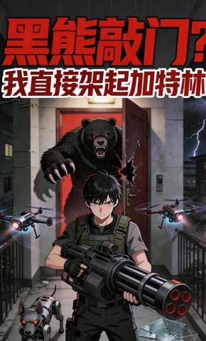 短剧《黑熊敲门？我直接架起加特林》海报