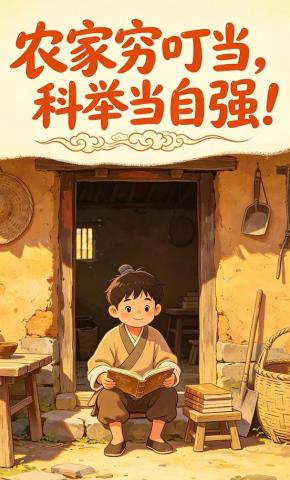 短剧《农家穷叮当，科举当自强！》海报