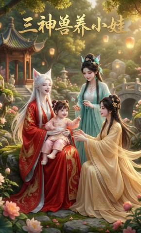 短剧《三神兽养小娃》海报