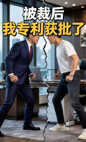 短剧《被裁后，我专利获批了》海报