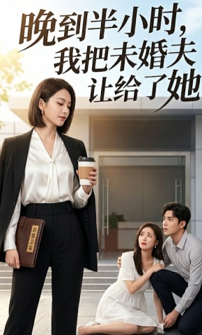 短剧《晚到半小时，我把未婚夫让给了她》海报