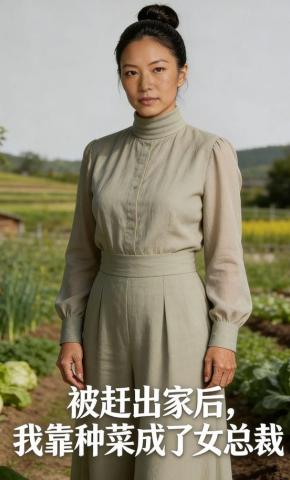 短剧《被赶出家后，我靠种菜成了女总裁》海报