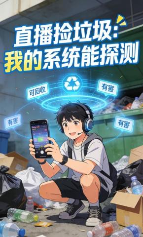 短剧《直播捡垃圾：我的系统能探测》海报