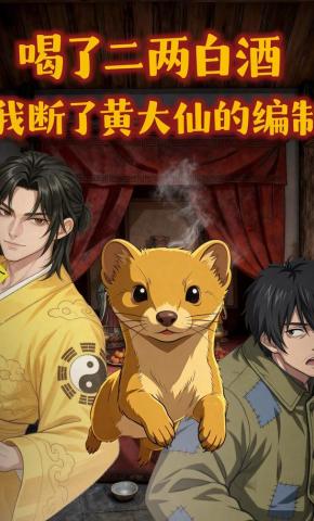 短剧《喝了二两白酒，我断了黄大仙的编制》海报