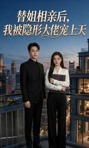 短剧《替姐相亲后，我被隐形大佬宠上天》海报