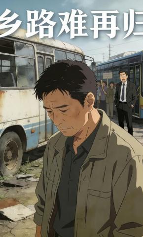 短剧《乡路难再归》海报