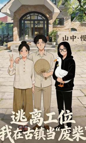 短剧《逃离工位，我在古镇当“废柴”！》海报