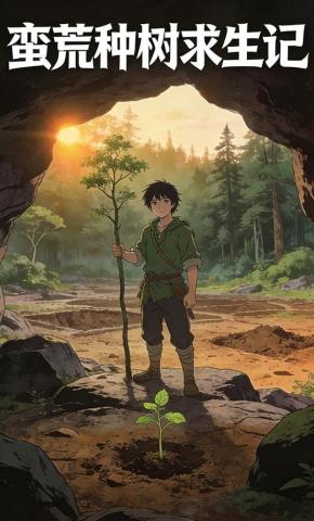 短剧《蛮荒种树求生记》海报