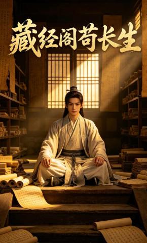 短剧《藏经阁苟长生》海报