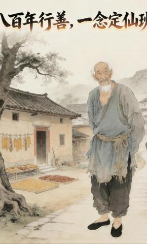 短剧《八百年行善，一念定仙班》海报