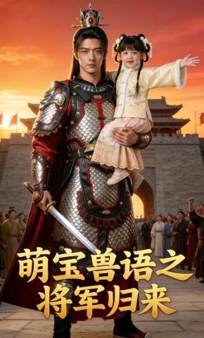 短剧《萌宝兽语之将军归来》海报