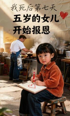 短剧《我死后第七天，五岁的女儿开始报恩》海报