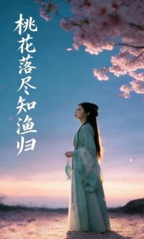 短剧《桃花落尽知渔归》海报