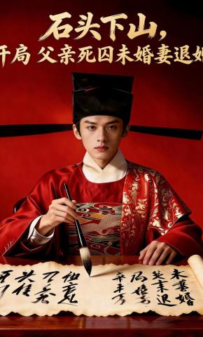 短剧《石头下山，开局父亲死囚未婚妻退婚》海报
