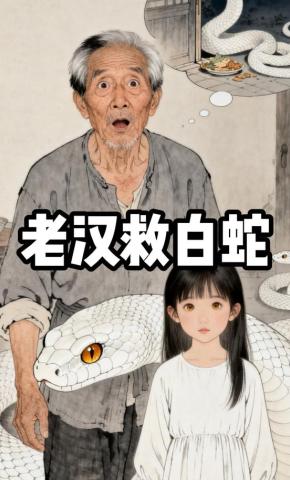 短剧《老汉救白蛇》海报