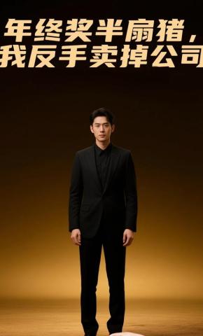 短剧《年终奖半扇猪，我反手卖掉公司》海报