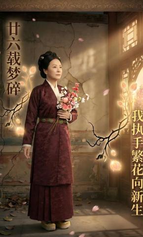 短剧《廿六载梦碎我执手繁花向新生》海报