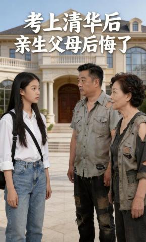 短剧《考上清华后，亲生父母后悔了》海报