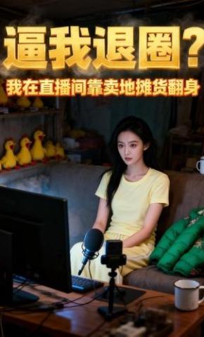 短剧《逼我退圈？我在直播间靠卖地摊货翻身》海报
