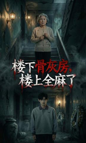 短剧《楼下骨灰房，楼上全麻了》海报
