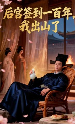 短剧《后宫签到一百年，我出山了》海报