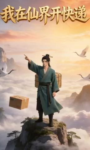 短剧《我在仙界开快递》海报