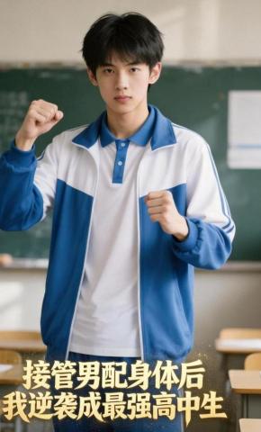 短剧《接管男配身体后，我逆袭成最强高中生》海报